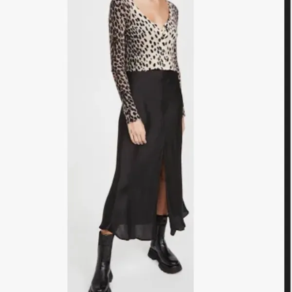 Free people smoke and mirrors slip dress satin evening party black Carolyn b 90s - Image 2