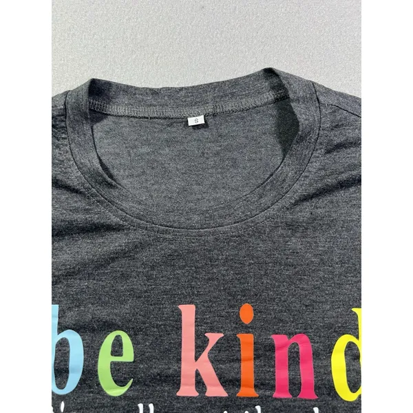 Graphic Print Women's Small "Be Kind" "It's‎ Not That Hard" Short Sleeve T-Shirt - Image 4