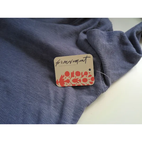 Free‎ People Movement Graphite Ribbed Hooded Long Sleeve Top OB2360211 NWT - Image 5