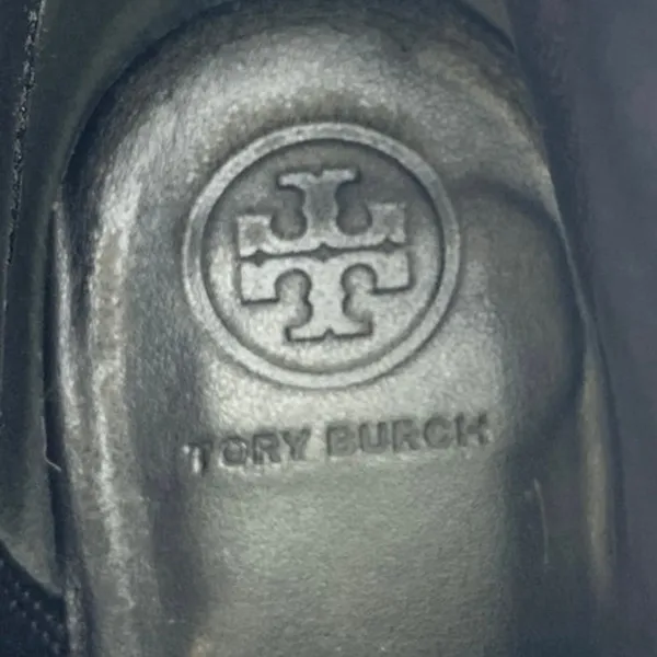 Tory Burch Brooke Womens Black Leather Block Heel Round Toe Zip Ankle Boots 8.5M - Image 7