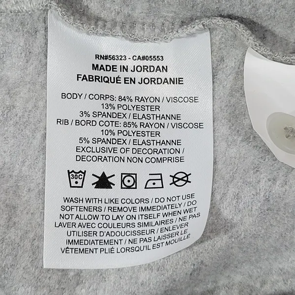 Nike Yoga‎ Women's Dri-Fit Gray Cropped Hoodie Sweatshirt Training XL - Image 10