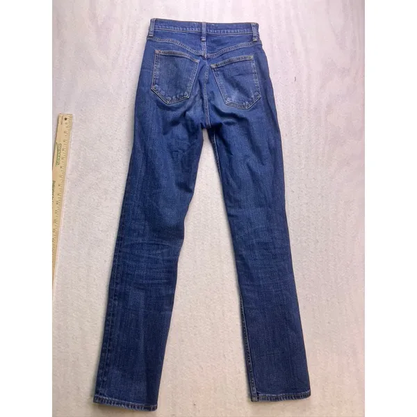 Abercrombie & Fitch Ankle Straight Jeans Women 26 Blue Excellent Ultra High Rise - Image 9