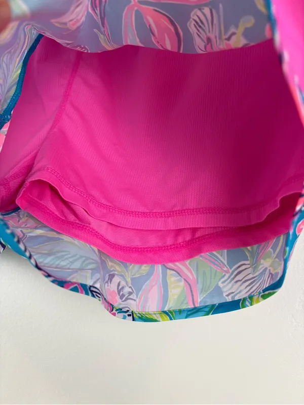 Lilly Pulitzer Luxletic Ocean Trail Short Formentera Turquoise Size small 1485 - Image 3