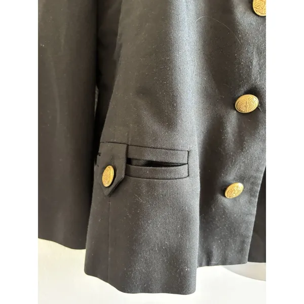 Vintage Buddy Bates Black Blazer with Gold Crest Buttons Sz‎ 18 - Image 4