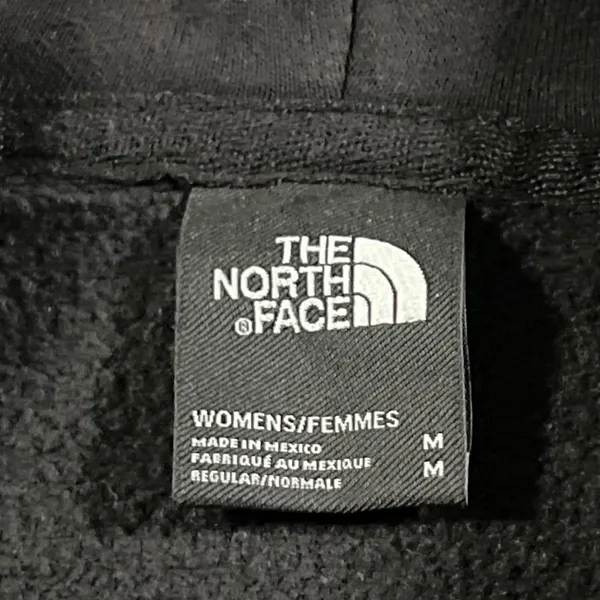 The‎ North Face Full Zip Hoodie Womens Medium Black Logo Sleeve NF0A4PA2 - Image 5
