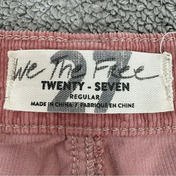 We The Free Free People Raw Hem Corduroy Ankle Skinny Pants‎ Dusty Rose Pink 27 - Image 8