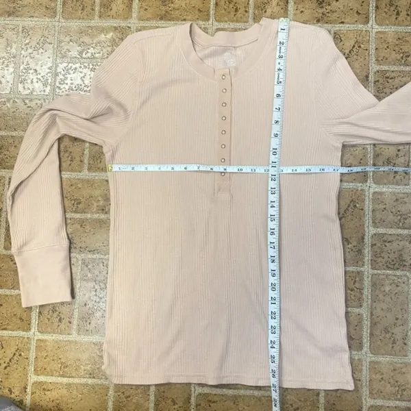 Aerie Waffle Knit Thermal Button Top - Image 9