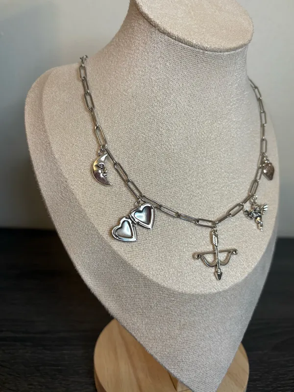 Handmade Silver Charm Necklace - Image 3