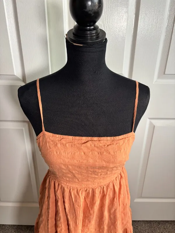 Princess Polly orange gauze tie-back mini dress size US 6 - Image 2