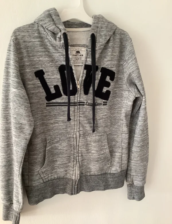 Hoodie Jacket Gray Size L - Image 3