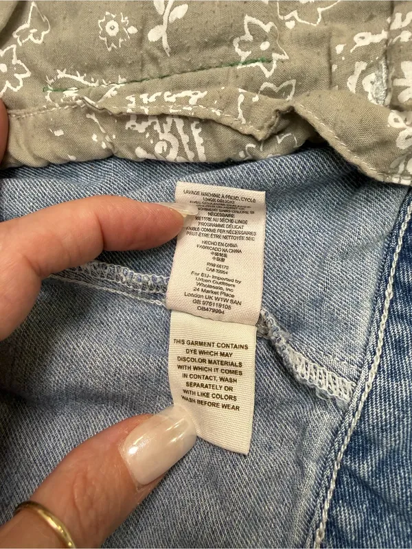 Free People Faded Light Blue Denim Jacket - Image 8