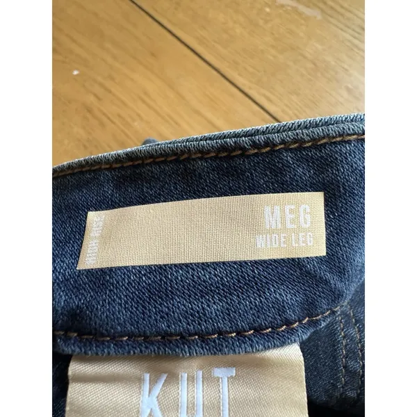 KUT From The Kloth Meg High Rise Wide Leg Women's Jeans Blue Size 24W Denim NWT - Image 3