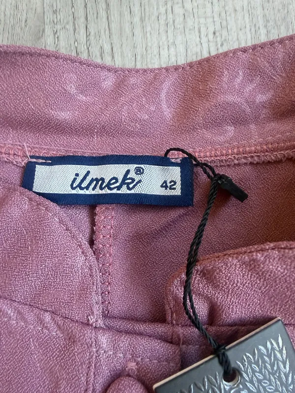 Ilmek Long Pink Dress, Size 42, NWT — Elegant, Long-Sleeve, with Belt - Image 4