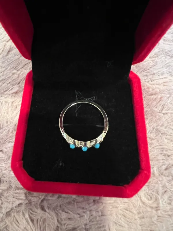 Women’s Golden Stackable Ring Size 7 Gold - Image 2