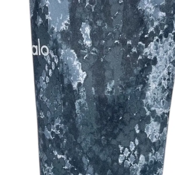 Alo Yoga Python Snakeskin Airbrush Athletic Gray Blue Leggings S - Image 9