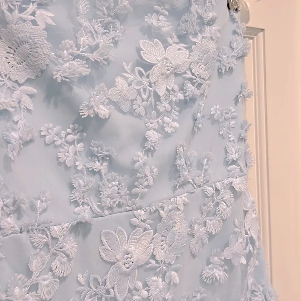 Altar’d State Adley Embellished Mini Dress Light Powder Pastel Blue Small - Image 4