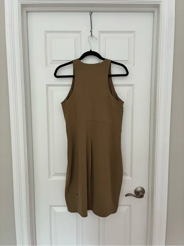 Lululemon Slim-Fit Above-Knee Dress, NWT, Size 10, Artifact / Mustard - Olive - Image 10