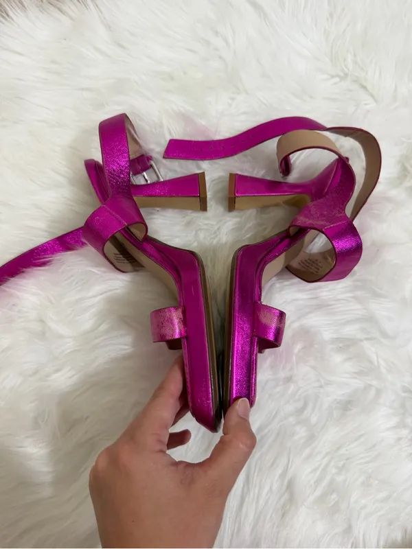 Free People Collection Candice Sandals Heels Metallic Magenta 37.5 - Image 9