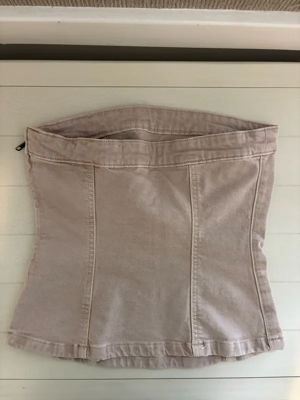 Mango beige denim top - Image 2