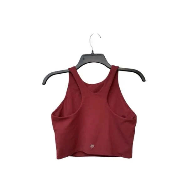 Athleta Conscious Crop Tank Top Size Medium Burgundy Powervita Yoga Athleisure - Image 3