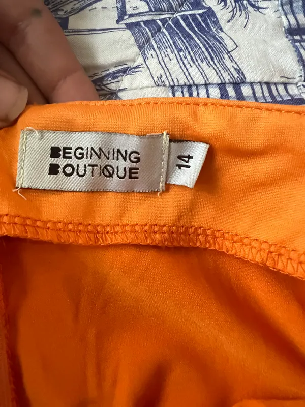 Beginning Boutique Orange Cutout Dress - Image 4
