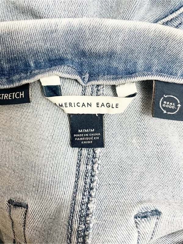 American Eagle Jeans Women Sz M High Waist Stretch Flare Light Wash Bell Bottom - Image 7