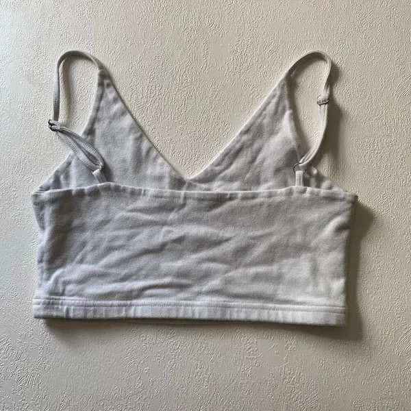 Brandy Melville White Cropped Cami Tank One Size XS S Y2K - Image 3