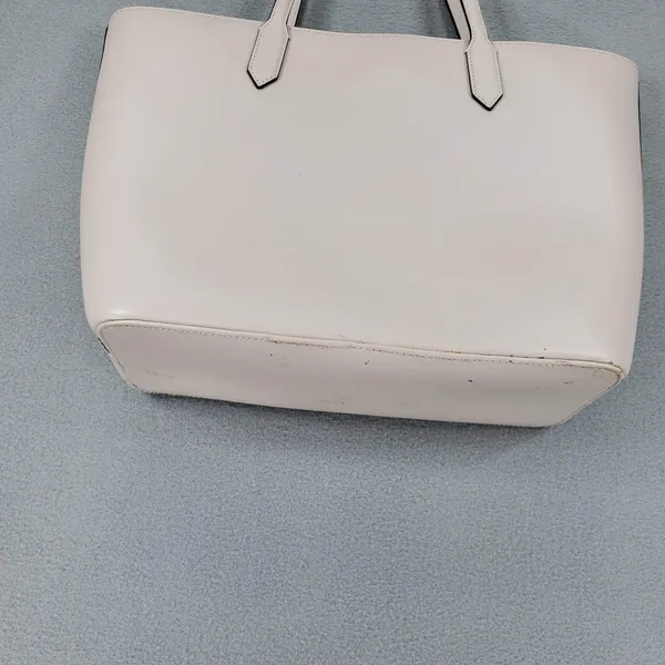 Kate Spade Leather Tote Bag Women L Beige‎ Pink Nude Gold Logo Shoulder Bag AVA - Image 7