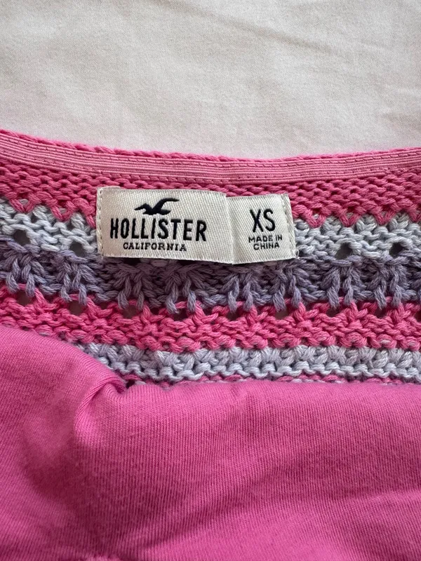 Hollister Crochet Tank Top Pink - Image 3