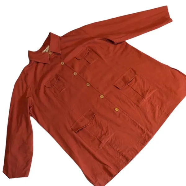 Vintage 90s Silhouettes 3X Linen Cotton Utility Trench Shacket Lagenlook Coat - Image 11