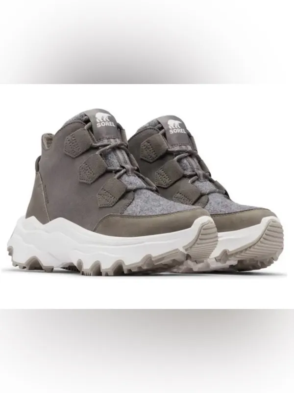 Sorel Kinetic Breakthru Caribou waterproof boots Quarry/Sea Salt gray 8.5 - Image 9