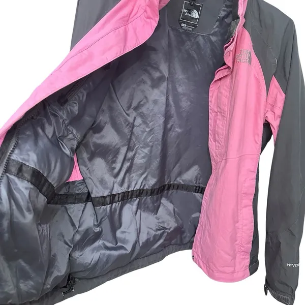 The North Face Womens Pink HyVent snow‎ Ski Jacket Hooded Waterproof 3in1 Large - Image 2