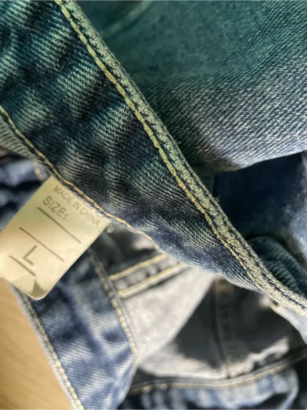 Classic Dark Blue Denim Button - Image 4