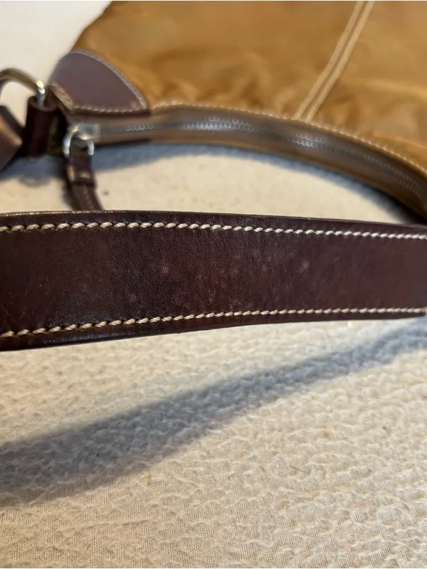 Dooney & Bourke Wayfarer Brown Canvas Nylon Hobo Shoulder Bag - Image 15