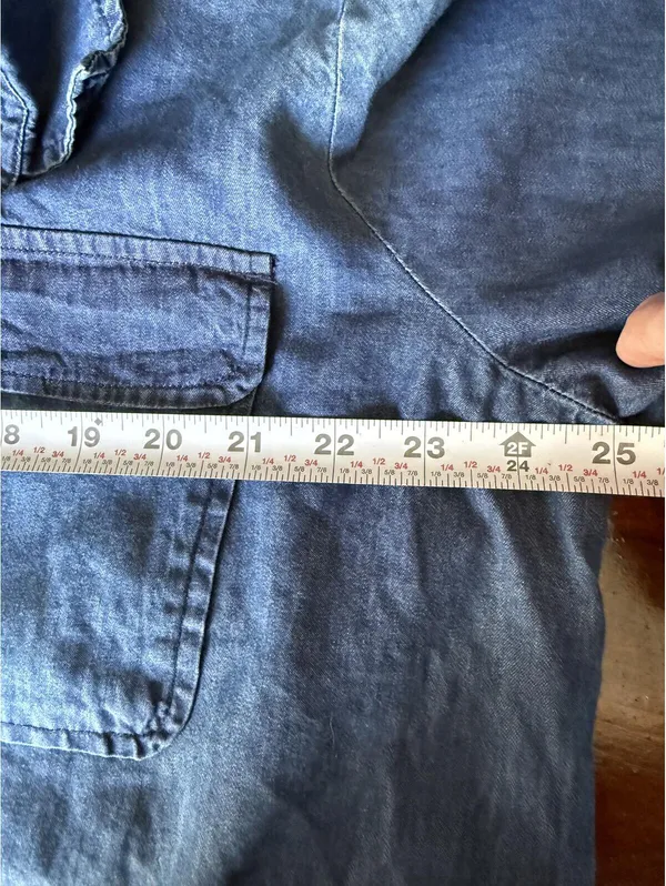 NWT’s Bandolino XL Denim Shirt with Lace-Up Front - Image 10