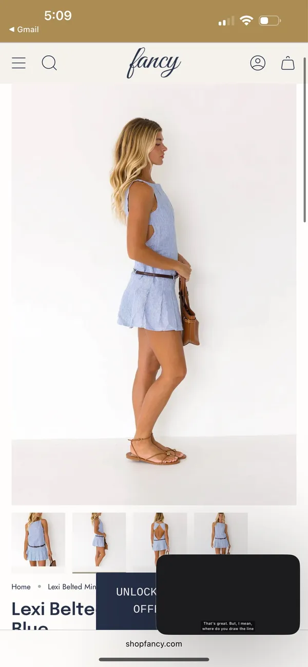 Fancy D Boutique Belted Mini Dress - Image 3