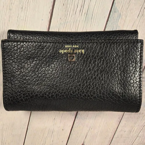 Kate Spade Southport Avenue Natalie Black Pebbled Leather Clutch‎ Crossbody - Image 2