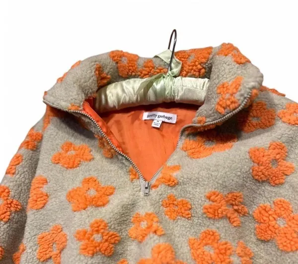 Cropped Sherpa Zip Up - Image 3