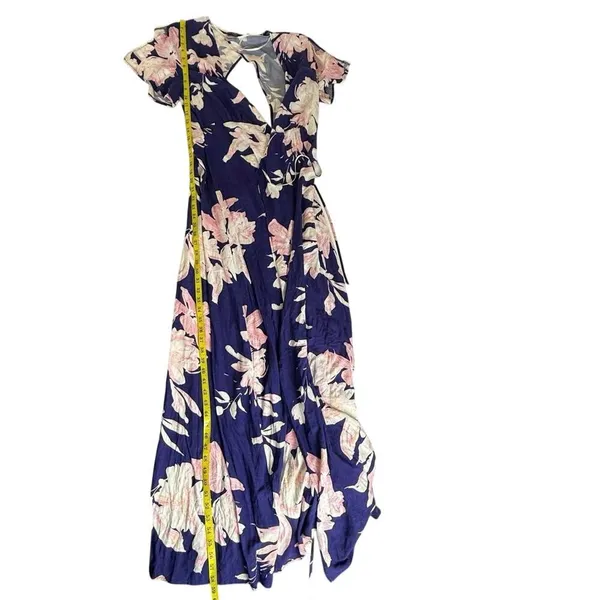 Lulus Azalea Regalia Navy Blue Floral Maxi Dress - Size S - Image 8