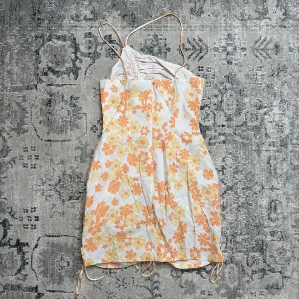 NEW Sabo Skirt Kani Asymmetric Dress Floral Print Cinched size M Medium NWT - Image 4