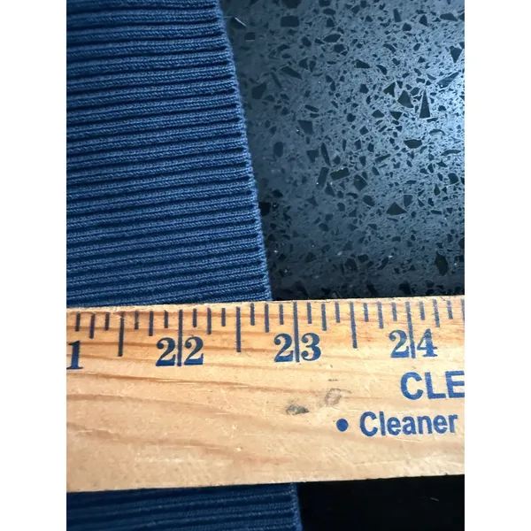 Vince Navy Blue Cotton Blend Ribbed Full Zip‎ Knit Hoodie Sweatshirt Small - Image 6