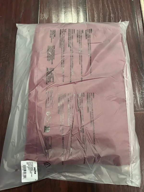 Skims Cotton Fleece Classic Straight Leg Pant Merlot medium new with tags - Image 5