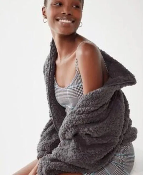 UO fuzzy teddy sherpa jacket - Image 3