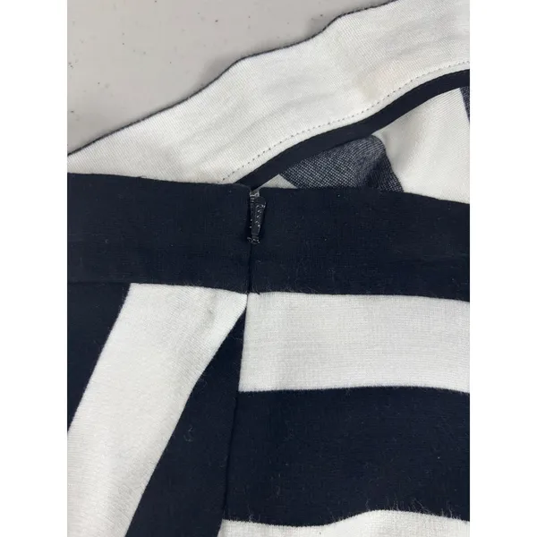 Banana Republic Black White Striped Mini Skirt 12 Stretch Bold‎ - Image 10