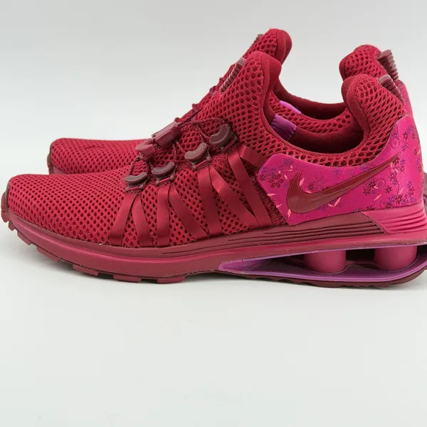 Nike Shox Gravity Floral‎ Burgundy Maroon Women's Sneakers AQ8554-600 Size 8 - Image 6