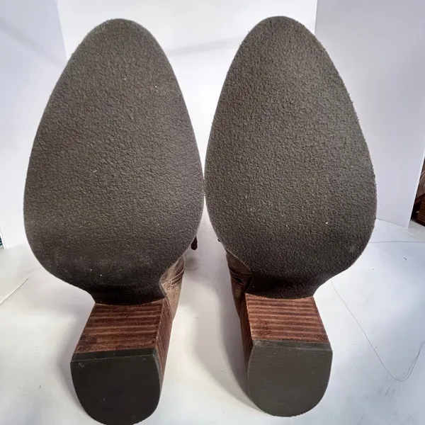 BP Over The Knee Boots Suede Block Heel Side Zip‎ Taupe Women's Size 6.5M - Image 6