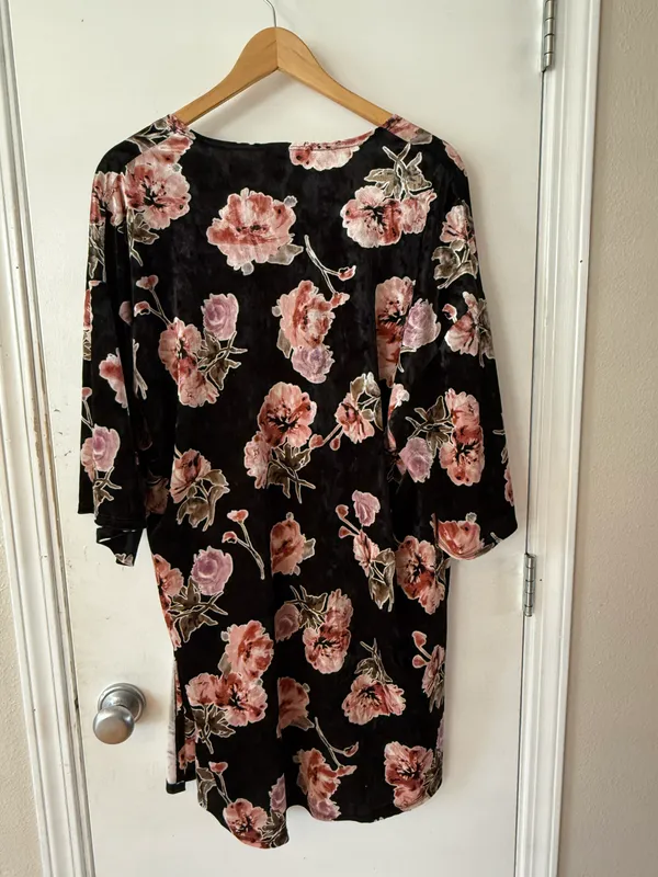 Floral Velvet Kimono Multi Size M - Image 2