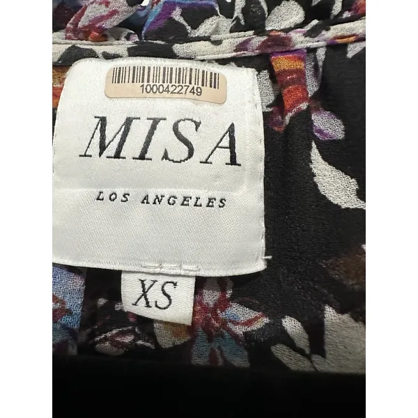 MISA Los Angeles Fleur Mini Dress in Black Floral SizeXS lightweight - Image 9