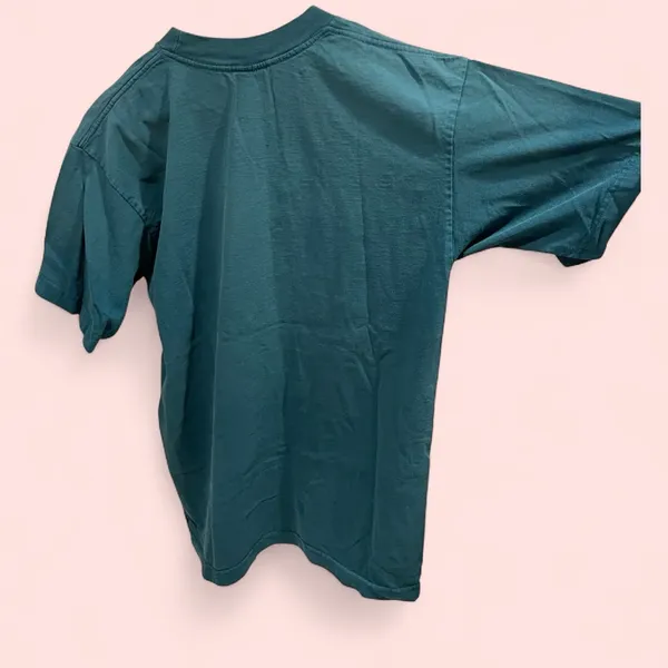 Vintage 90’s soft cotton aqua Channel Islands dolphin embroidery t-shirt - Image 3