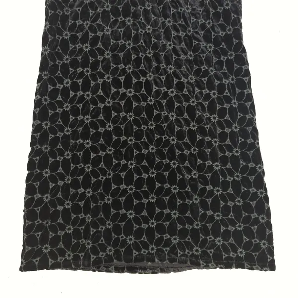 Free People Velvet Mini Dress Black‎ Floral Beaded Sleeves Size 6 Eyelet Flapper - Image 4